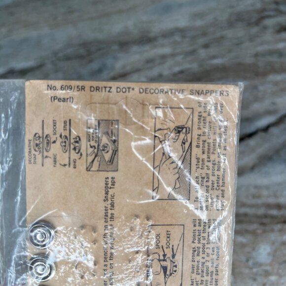 Dritz Dot Decorative Snap Fasteners 4 Complete Sets Clothing Fasteners - Picture 3 of 7